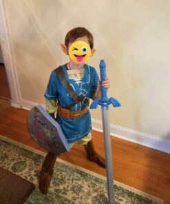 Link Breath Of The Wild Deluxe Costume, Blue, Large (10-12) Large (10-12) 15 61CdaZoqA7L
