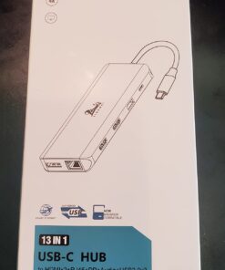 USB C Laptop Docking Station 3 Monitors, 13 in 1 USB C Hub with Dual HDMI+DisplayPort+10Gbps USB A/C, 100W PD, 6 USB, Ethernet, SD/TF, Audio, USB C Dock with iPhone 15/Mac/Dell/HP/Surface/Steam Deck 13-in-1(Dual HDMI+DisplayPort) 39 61CeZ22dbbL