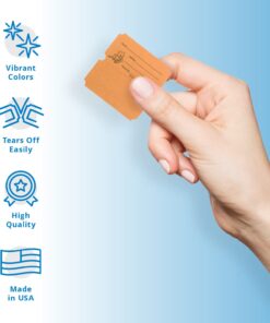 Indiana Ticket CO. 2,000 Orange Raffle Tickets Double Roll, 50/50 Raffle Tickets, Tickets for Events, Carnivals, Door Prizes, Drinks and More (2,000, Orange) 8 61Cg2f1ml8L