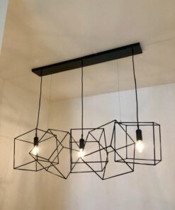 Globe Electric 64906 1-Light Pendant, Matte Black, Black Woven Fabric Cord, E26 Base Socket, Kitchen Island, Café, Decorative, Ceiling Hanging Light Fixture, Modern, Vintage, Bulb Not Included Without Bulb 42 61Chkk4MDjL