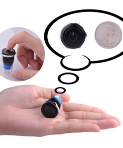 Ulincos Latching Pushbutton Switch U19C1 1NO1NC SPDT ON/Off Black Metal Shell with Blue LED Suitable for 19mm 3/4" Mounting Hole (Blue) Blue LED with Black 21 61CizU2 AVL