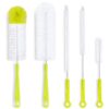 Bottle Cleaning Brush Set - Long Handle Bottle Cleaner for Washing Narrow Neck Beer Bottles, Thermos S’Well Hydro Flask Contigo Sports Water Bottles with Straw Brush, Kettle Spout/Lid Cleaner Brushes Green 9 61CjJNV1CbL
