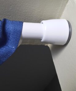 iDesign Cameo Metal Expandable Constant Tension Shower Curtain Rod for Master, Guest, Kids' Bathroom, Adjustable from 26-42", White Set of 1 26"-42" 29 61Cl22ANKBL