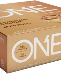 ONE Protein Bars, Cinnamon Roll, Gluten Free Protein Bars with 20g Protein and Only 1g Sugar, Guilt-Free Snacking for High Protein Diets, 2.12 oz (12 Count) 20 61CmhjVuzxS