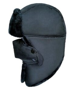LETHMIK Winter Trapper Ushanka Hat Unisex Faux Fur Waterproof Hunting Hat with Breathable Mask One Size Dark Blue 8 61CnPWyHDLL