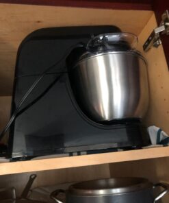 Hamilton Beach Electric Stand Mixer, 4 Quarts, Dough Hook, Flat Beater Attachments, Splash Guard 7 Speeds with Whisk, Black 40 61Cpmtax2FL
