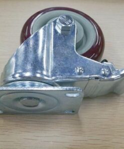 COOCHEER 4’’ Swivel Caster Wheels 1200lbs with Top Plate & Bearing Heavy Duty On Red Polyurethane Wheels Set of 4 (2 Swivel Without Brake, 2 Swivel with Brakes) 4 Inch-Half with Brake 23 61CqE9yXAqL