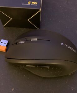 E-YOOSO Bluetooth Wireless Mouse, 3 Modes Bluetooth 5.0 & 3.0 Mouse 2.4GHz Ergonomic Wireless Optical Mouse with USB Nano Receiver, 5 Adjustable DPI Levels, 6 Buttons for Laptop, MacBook, iPad, PC Black(Bluetooth+Wireless) 53 61CqaPtlJaL