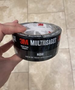 3M Multi-Use Colored Duct Tape, Black with Strong Adhesive and Water-Resistant Backing, Multi-Surface 3M Duct Tape for Indoor and Outdoor Use, 1.88 Inches x 20 Yards, 1 Roll 23 61CqmVqFSxL