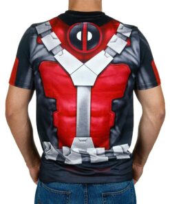 Alternative view of Marvel Comics Deadpool Performance Compression Athletic Costume T-Shirt X-Large White Sublimated