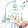 Baby Mobile for Crib, Crib Toys with Music and Lights,Remote, lamp, Projector for Pack and Play, for Ages 0+ Months (Blue-Forest) Blue-Forest 49 61CrZpirvL