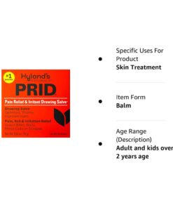 Smile's PRID Drawing Salve by Hyland's, Relief of Topical Pain and Skin Irritations, 18 grams 24 61Cs8hL5S9L