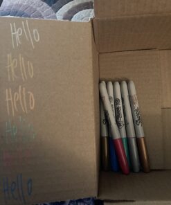 Sharpie Metallic Permanent Markers, Fine Point, Assorted Colors, 6 Count 41 61CursoPLL