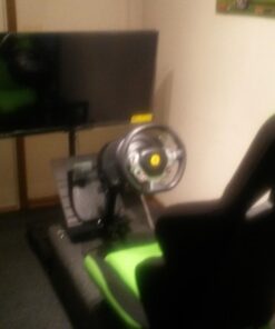 OpenWheeler GEN3 Racing Wheel Stand Cockpit Green on Black | Fits All Logitech G923 | G29 | G920 | Thrustmaster | Fanatec Wheels | Compatible with Xbox One, PS4, PC Platforms 29 61CwOzrctbL