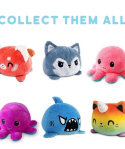 TeeTurtle - The Original Reversible Axolotl Plushie - Monster - Cute Sensory Fidget Stuffed Animals That Show Your Mood - Perfect for Halloween! 10 61CwlmrM XL