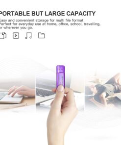 Micro Center SuperSpeed 256GB USB 3.0/USB3.1 Gen1 Flash Drive Gum Size Memory Stick Thumb Drive Data Storage Jump Drive (256G) Purple - 256GB 19 61Cwn8QhsVL