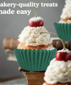 Regency Wraps Greaseproof Professional Grade Standard Baking Cups, Pack of 40, Green Solid 13 61CwtZfll0L