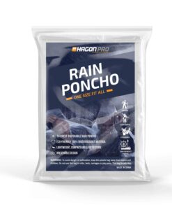 Alternative view of Hagon PRO Disposable Rain Ponchos for Adults (5 Pack) One Size Clear
