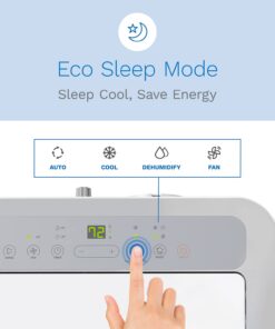 hOmelabs Portable Air Conditioner 12000 BTU - Cools Rooms up to 450 Sq. Ft. - Quiet AC Unit with Wheels, Washable Filter and Remote Control (New DOE 7200 BTU) 12,000 BTU 14 61CxmqsALL