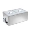 SYBO Commercial Grade Stainless Steel Bain Marie Buffet Food Warmer Steam Table for Catering and Restaurants (2 Sections with Tap) 2 Sections with Tap 13 61Cy92V5lLL