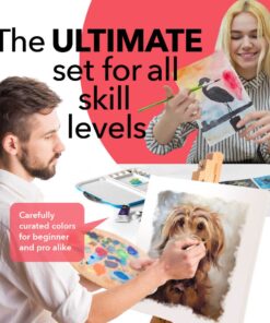 Castle Art Supplies 48 x 22ml Acrylic Paint Set | All-inclusive Set for Beginners, Adult Artists | Quality Intense Colors | Smooth to Use on Range of Surfaces | In Impressive Presentation Box 19 61CytlZlxaL