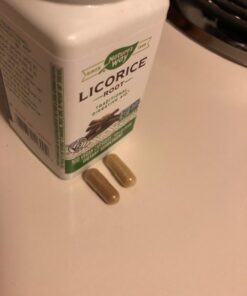 Nature's Way Licorice Root Capsules for Adults, Traditional Digestive Health Support Supplement*, 900 mg per serving, 100 Vegan Capsules 36 61D0ZKnHpUL