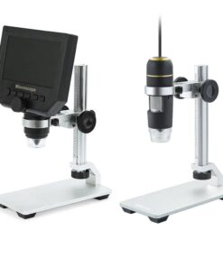 Koolertron Aluminum Alloy Microscope Stand Portable Adjustable Manual Focus Digital USB Microscope Holder Support Adjusted Up and Down 7.3 inch 14 61D2o 99ptL