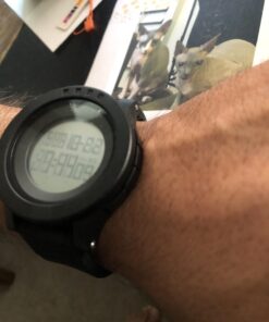 LYMFHCH Men's Digital Sports Watch LED Screen Large Face Electronics Military Watches for Men Waterproof Alarm Stopwatch Back Light Outdoor Army Watch 45 61D3Cog2r2L