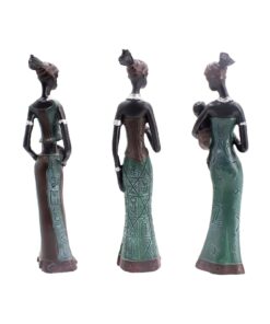 Gedengni African Tribal Women Collectible Figurines for Mother's Gifts,Green,Pack of 3 Green State 13 61D3G8rDL0S