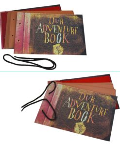 T-HAOHUA Anniversary Photo Album Scrapbook - Our Adventure Book Wedding Photo Album Scrapping 11.6"x7.5" inches, 80 Pages - Includes Bonus 5 Postcards and 5 Self-Adhesive Photo Corners multicolored 28 61D3t4SXVSL