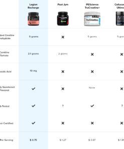 Legion Recharge Post Workout Supplement - All Natural Muscle Builder & Recovery Drink With Creatine Monohydrate. Naturally Sweetened & Flavored, Safe & Healthy. 60 Servings. (Fruit Punch, 60 Servings) Fruit Punch 60 Servings (Pack of 1) 20 61D5jicWl9L 1