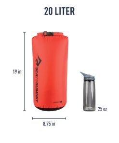 Sea to Summit Lightweight Dry Sack, All-Purpose Dry Bag Red 20 Liter 13 61D7 NM4biL