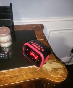 SHARP Big Bang Super Loud Alarm Clock for Heavy Sleepers, 6 Extremely Loud Wake Up Sounds: Rooster, Bugle, Nagging Mom, Jackhammer, Siren, Beep – Up to 115db Volume, Red/Black with Red LED Display 22 61D7fxknqPL