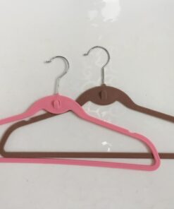 BriaUSA Cascade Hangers Pink Steel Swivel Hooks -Slim, Sturdy Saves You Extra Space - Set of 10 12 61D7kTYifHL