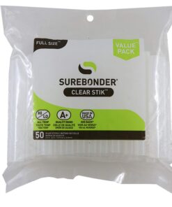 Surebonder Cordless Hot Glue Gun, High Temperature, Full Size, 60W, 50% More Power & Other Strong Materials (Specialty Series CL-800F) & DT-50 All Temperature 50 Glue Sticks, 4-Inch Cordless Hot Glue Gun + Glue Sticks, 4-Inch 11 61D9shU8zSL