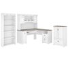 Bush FV011G2W 60-Inch L-Shaped Desk w/Hutch 5-Shelf Bookcase, Storage Shiplap Gray/Pure White 23 61DARWgC5uL