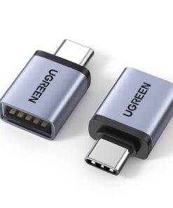 UGREEN USB to USB C 3.0 Adapter 2 Pack,USB C to USB Adapter USB C Male to USB Female Adapter Compatible with iPhone 15 Samsung S23 Ultra MacBook Pro 2023/ Air 2022 iPad Pro/Mini,Thunderbolt 4/3 Silve Silver 34 61DCiauYJ8L