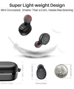 TOZO T10 Bluetooth 5.3 Wireless Earbuds with Wireless Charging Case IPX8 Waterproof Stereo Headphones in Ear Built in Mic Headset Premium Sound with Deep Bass for Sport Black Small Classic Edition 42 61DD7sPuv5L