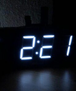 Projection Digital Alarm Clock for Ceiling,Wall,Bedroom - FM Radio,7” Large Number & 5 Dimmers,350°Projector,USB Charger,Sleep Timer,Plug in & Battery Backup,Loud Dual Alarm Clock for Heavy Sleepers White Display Number,red Projection Number 41 61DDREQlm2L