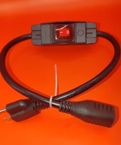 Joinfworld 2 Ft Extension Cord with Switch Outdoor 14AWG 3 Prong Switched Extension Cord 15A 125V Waterproof Lighted Extension Cord Inline Switch for Electrical Equipment 33 61DGGSnzbeL