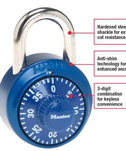 Master Lock Combination Locker Lock, Combination Padlock for Gym and School Lockers, Colors May Vary 1 Pack, Colors may vary 22 61DGZ1cKL2L
