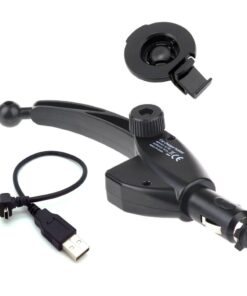 Dual USB Lighter Socket Car Mount w/Cable Charger Adapter for Nuvi 42 44 52 54 55 56 57 58 65 66 67 68 2539 2557 2558 2559 2577 2589 2597 2598 2599 LM GPS 12 61DGfbk8DL