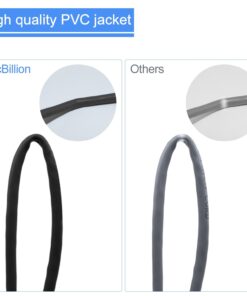 TecBillion 3 Feet Cat6 Ethernet Patch Cable - RJ45 Computer Networking Cord, Pack of 10 (Black) 11 61DHQcg EFL