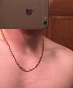 U7 Diamond Cut Miami Cuban Link Chain for Men Women Stainless Steel Curb Chain Necklace, Cool Hip Hop Jewelry Silver/Black/18K Gold Plated Chains, Width 3/6/9/12mm,18/20/22/24/26/28/30 Inch d.Flat Curb-6mm-gold 22.0 Inches 27 61DHeHRew2L