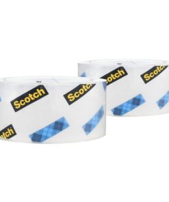Scotch Heavy Duty Packaging Tape, 1.88" x 54.6 yd, Designed for Packing, Shipping and Mailing, Strong Seal on All Box Types, 3" Core, Clear, 4 Rolls (3850-4RD) 18 61DI NAQcsL