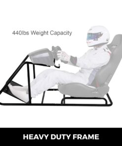 VEVOR Racing Simulator Stand Adjustable Steering Wheel Stand Carbon Steel Racing Wheel Stand fit for Logitech G25, G27, G29, G920, Racing Wheel Gaming Stand, Not Included Wheel,Pedals and Chair Black 43 61DI0ZQflL
