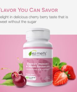 EZ Melts Dissolvable Energy, Memory & Mood Enhancer, Blend of B-Vitamins, Sugar-Free, 2-Month Supply 21 61DJmFUkZrL