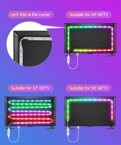 Daymeet LED Lights for TV, 9.8FT TV Led Backlight Lights ICRGB Led TV Lights for 32-60inch TV USB Led Strip Lights for TV Led Lights Behind Sync with Music Bluetooth APP Control Led Lights for Bedroom Dreamcolor 9.8ft for 32"-60" TV 23 61DKvwDq93L