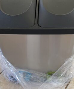 Organize It All Dual Compartment Step-On 8-Gallon (30 liter) Recycling Trash Can, Stainless Steel 37 61DLMKsCgIL 1
