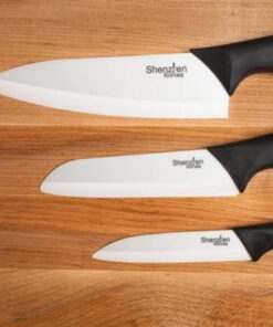 Shenzhen Knives 3-Piece Ceramic Knife Set 6" Chef's Knife, 5" Slicing Knife, and 4" Paring Knife Set 3-Piece Set 5 61DPMEpH9L